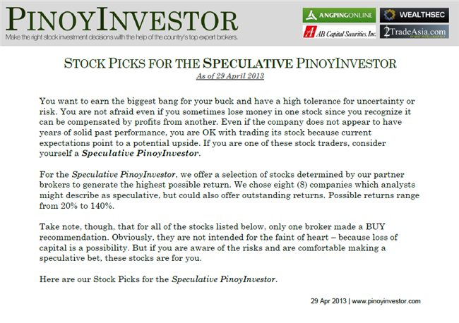 best speculative stocks to buy now